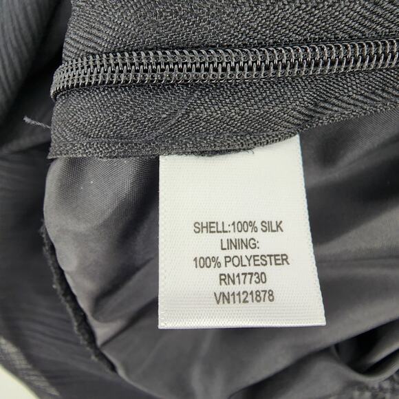 Isaac Mizrahi for Target Black 100% Silk Faux Wrap Maxi Evening Dress Size 6 - Picture 6 of 7